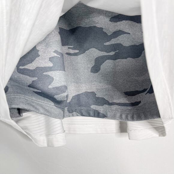 Athleta Girl XLarge 14 Tie Breaker Tank Top Camo Gray White Double Layer Active - Picture 8 of 14